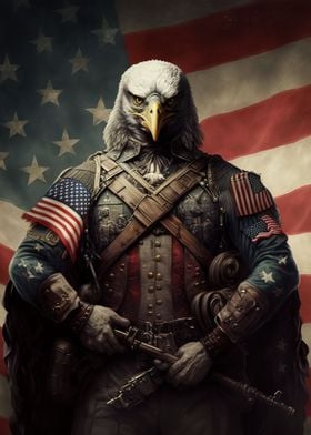 Eagle American Flag 