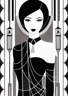 Refined Art Deco Girl