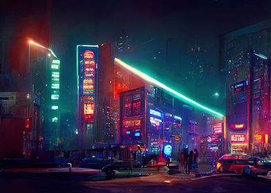 Cyberpunk Neon City