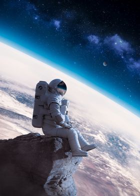 Astronaut + Earth