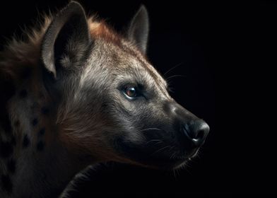 Hyena Portrait Dark