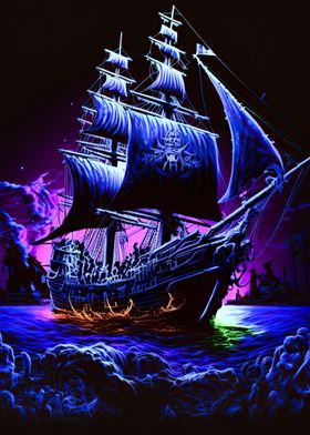 pirate ship colorful