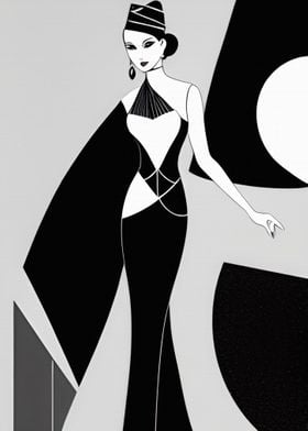 Art Deco Chic Lady