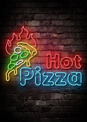 Hot Pizza Neon