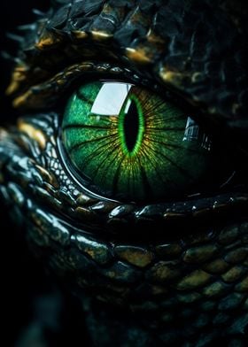 Dragon Eyes ' Poster, picture, metal print, paint by MatiasCurrie, Displate