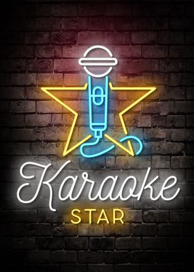 Karaoke Star Neon