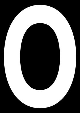 Letter O in white