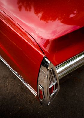 Vintage red Cadillac