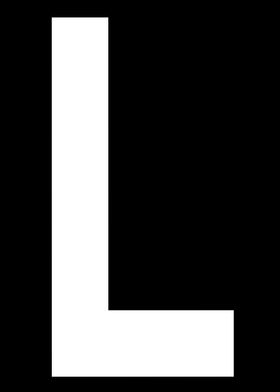 Letter L in white
