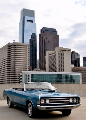 Green Car In The City