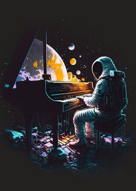 Piano in space