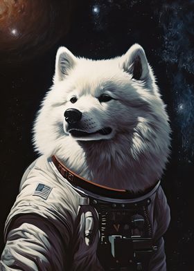 Samoyed Dog The Astronaut 