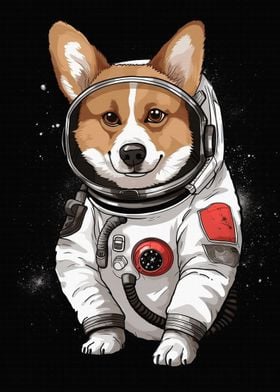 Cute Corgi astronaut