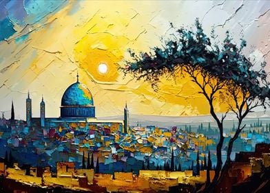 cities malta oil painting