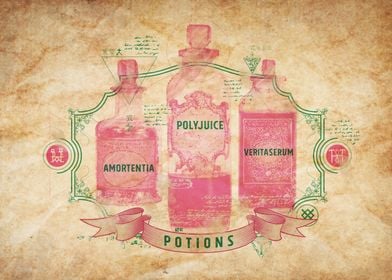 'Potions Bottles' Poster by Wizarding World | Displate