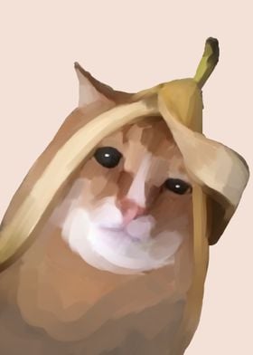 cute cat banana