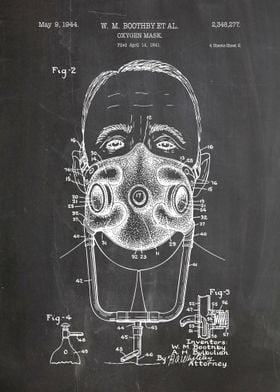 Oxygen mask patent 1944