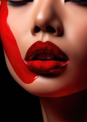 Close up of an Model Lips