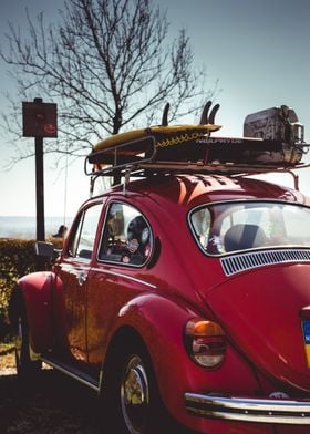 Red Retro Car