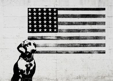 Dachshund Dog USA Flag