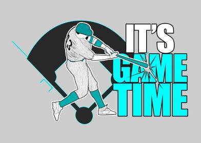 Game Time  Baseball Aqua