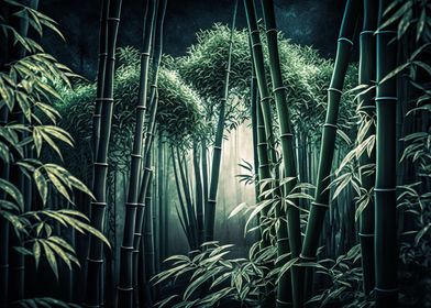 Asian bamboo forest