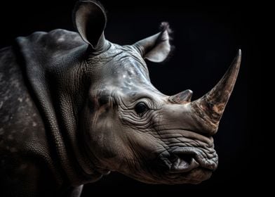 Rhino black background