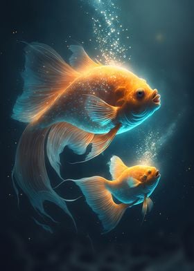 Goldfish cute animal