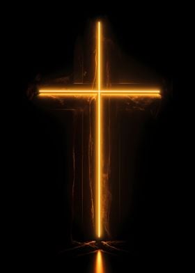 Golden Christian Cross 