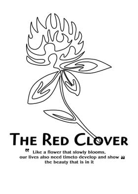 Red Clover One Line Art