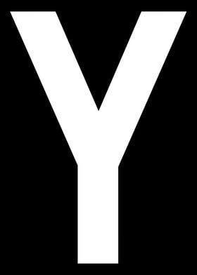 Letter Y in white