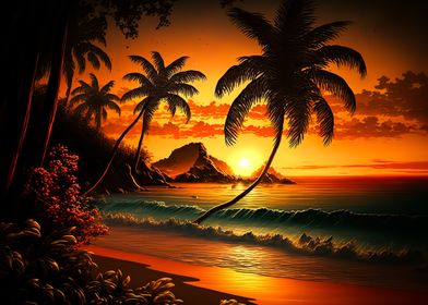 Sunset Beach Landscapes