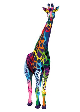 Giraffe Pop Art