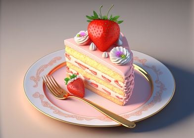 Strawberry cake 