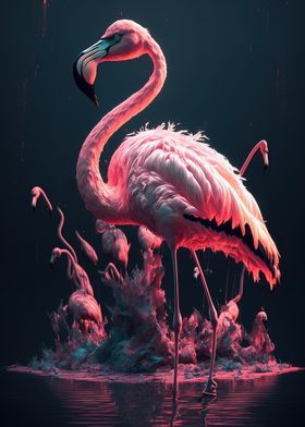 Pink Flamingos Posters Online - Shop Unique Metal Prints, Pictures,  Paintings