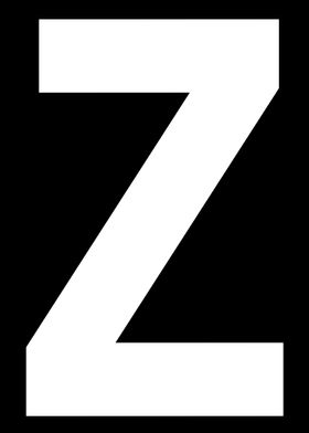 Letter Z in white