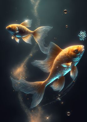 Goldfish cute animal