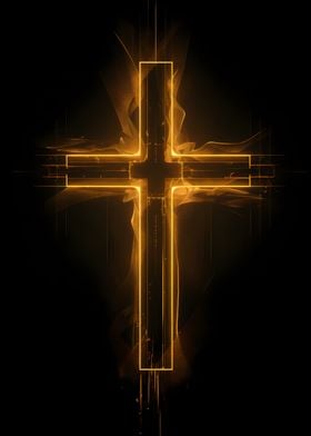 Golden Christian Cross 6