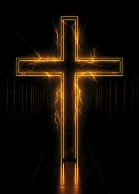 Golden Christian Cross  4