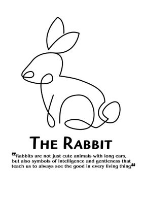 Rabbit One Line Art