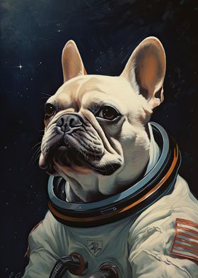 Cream French Bulldog Space