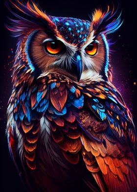 Owl Colorful