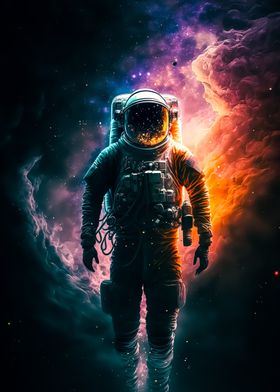 Astronaut in outer space