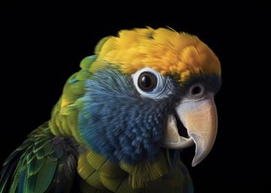 Parrot black background