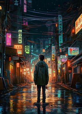 Tokyo Lights Solitude