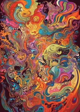 Psychedelic Swirl Portrait