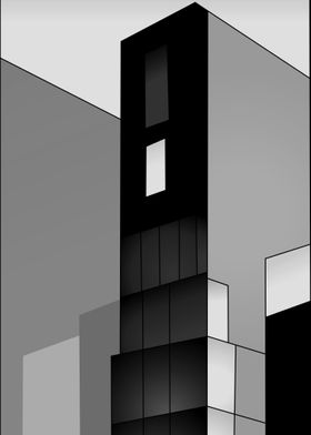 city building black