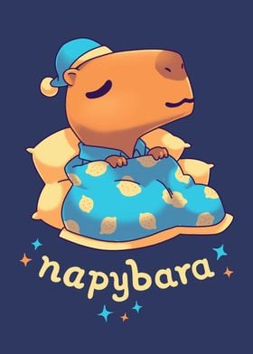 Napybara cute capybara nap