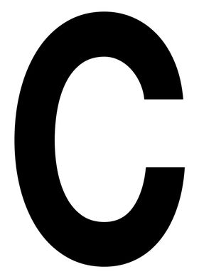 Letter C in black