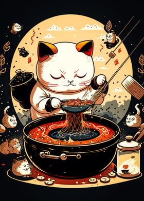 sushi cat chef japan
